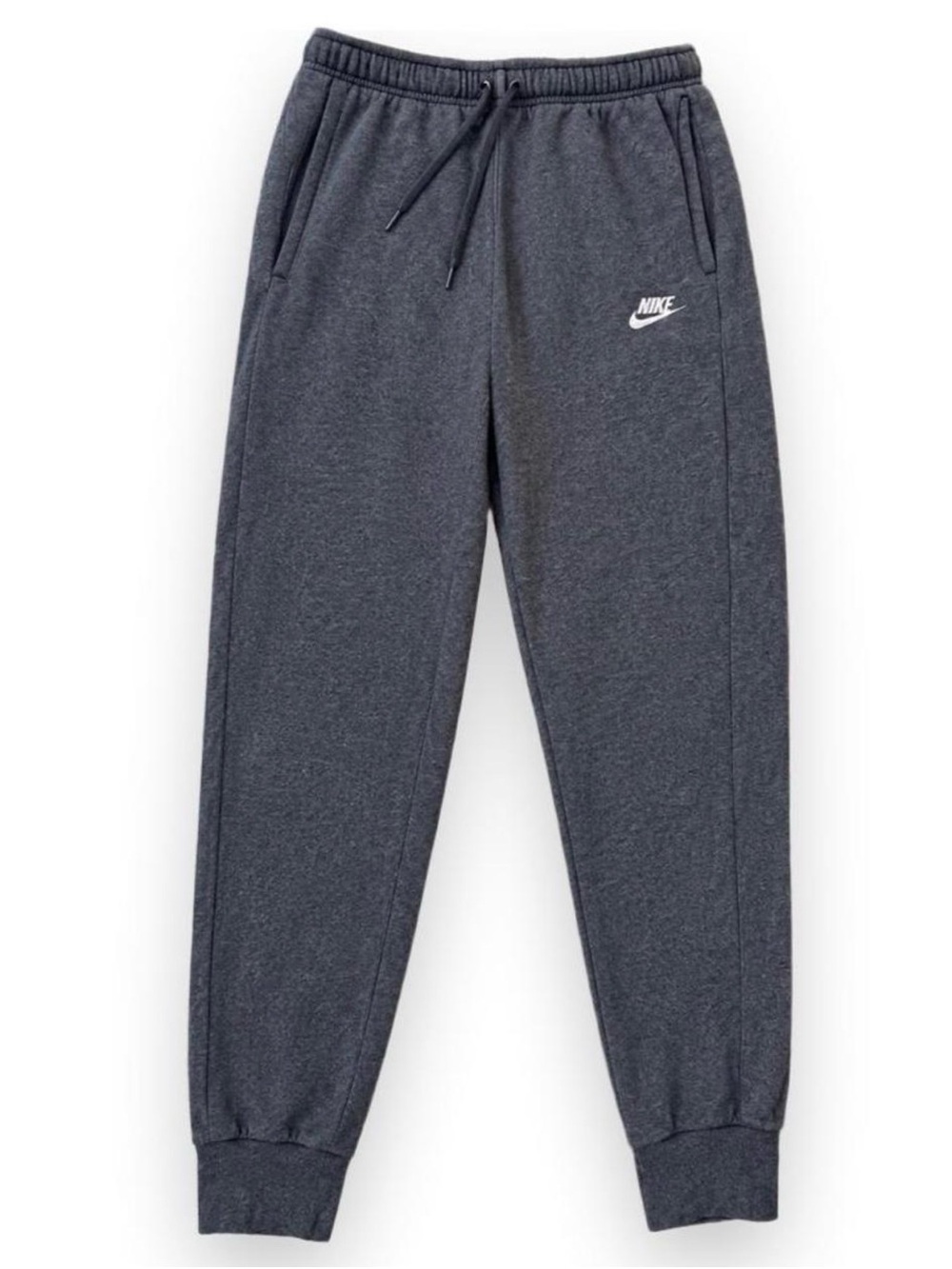 Nike Men’s Medium Gray Fleece Jogger Sweatpants Drawstring Cuffed